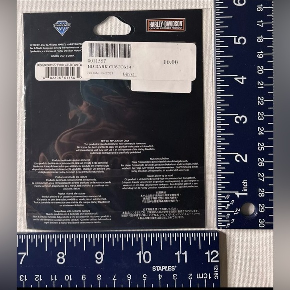 Authentic Vintage Harley-Davidson Emblem #1 Skull Patch small in package - Picture 2 of 2